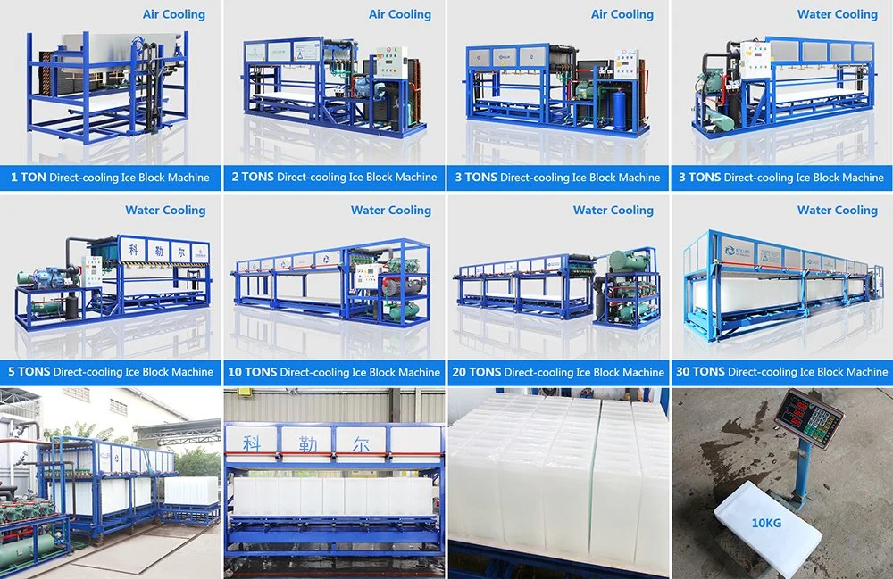 Koller 2000kg Automatic Ice Block Machines Without Brine Water for Human Consumption